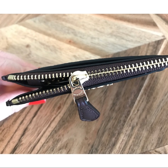 NWT Coach Dark Purple Python Leather Mini Wallet - Picture 4 of 4